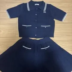 PALEMO STORE ニットセットアップ ネイビー