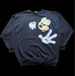 90s USA製 Disney ミッキー 両面プリント スウェット