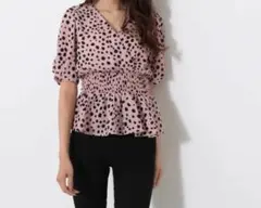 rienda バックテールウエストシャーリングTOP