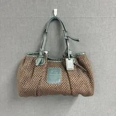 美品 PELLE BORSA ペレボルサ かごバッグ トートバッグ メッシュ