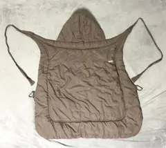 buddy buddy フード付き抱っこひもカバー 防寒ケープ　ブラウン グレー