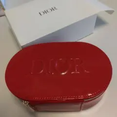 Dior ディオール　ノベルティ　赤　エナメルポーチ