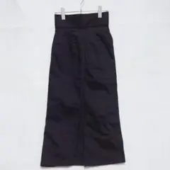 ムルーア ハイウエスト ロングタイトスカート スリット入り S ブラック