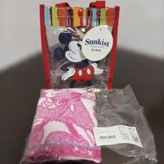 ミッキーマウスタオル＆バッグのセット
