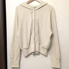 BAYFLOW ベイフロー　ワッフルZIPパーカー　アイボリー　M