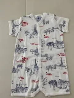 プチバトー パリ柄 ロンパース 12m 74cm