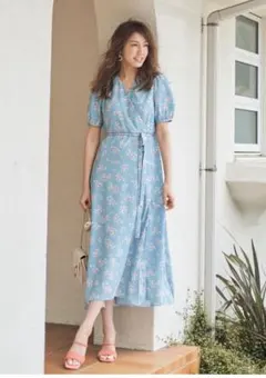 31 Sons de mode♡ カシュクールリボンマキシAラインワンピタグ付