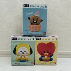 BT21フレンズ3　彩色済みソフビ人形　3種セット