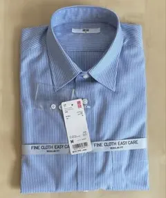 ユニクロ　ファインクロスシャツストライプシャツ 新品Mサイズ