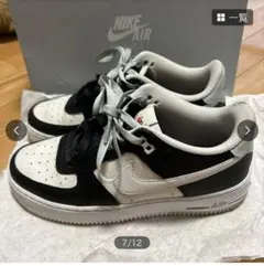 NIKE AIR FORCE 1 スニーカー 24cm ホワイト/ブラック