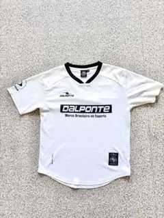 DALPONTE ホワイト Vネック サッカーシャツ M
