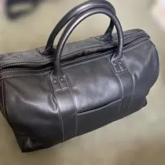 未使用級】鴻池製作所 ボストンバッグ レザーブラックFantel 日本製