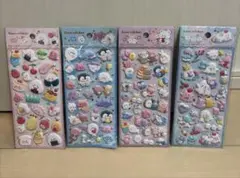 4枚セット マシュマロ もちもちシール プレゼント ぷにぷに 3Dシール おばけ