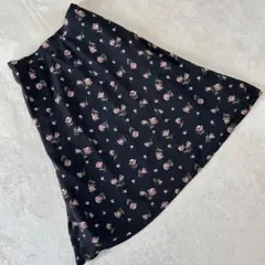 GIO SPORT ジオスポーツ　フレアスカート　ひざ丈　日本製　花柄　総柄