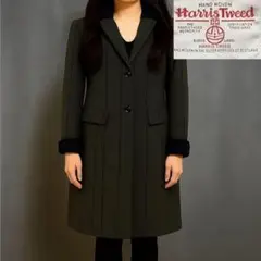 ✨美品/L✨ハリスツイード チェスターコート ヘリンボーン ツイード コラボ
