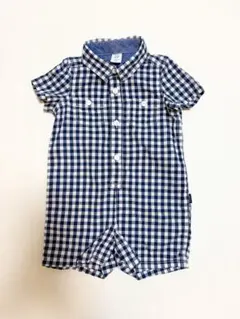 GAP チェック柄ロンパース