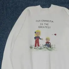 80s ヴィンテージスウェット USA製 XXL ラグラン アートペイント 古着