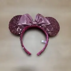 ミッキー耳カチューシャ ピンク スパンコール