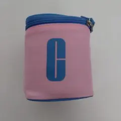 ロゴ入りピンクブルーポーチ