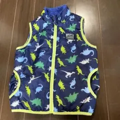 お値引き！100サイズ⭐︎ミキハウス⭐︎ピクニック⭐︎リバーシブル恐竜柄 中綿ベスト