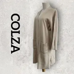 COLZA Vネック ニットカーディガン ロングカーディガン (М) クリーム