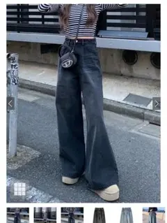 GRL 《新品未使用》ルーズワイドデニムパンツ［Cu512］