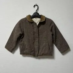 キッズ用ブラウンジャケット 130cm リバーシブル　防寒