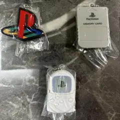 未開封 PlayStation ミニチュアチャーム ポケステ メモカ ロゴ 3点