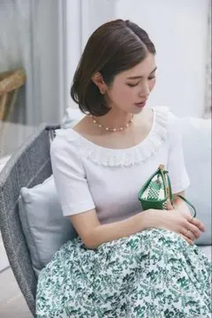 Seven ten 襟フリル カットソー ホワイト Seven ten 襟フリル カットソー ホワイト - メルカリ