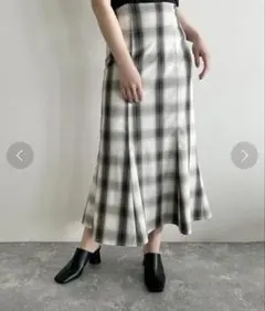 未使用　LOWRYS FARM　STYLEUP チェックマーメイドスカートM