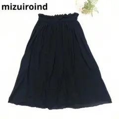 mizuiroind 洗える ウエストゴム コットン ギャザースカートのサムネイル