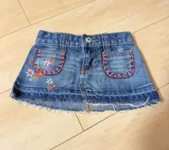 刺繍入りデニムミニスカート