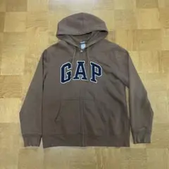 GAP 裏ボア ジップパーカー ブラウン L 完売品 - メルカリ
