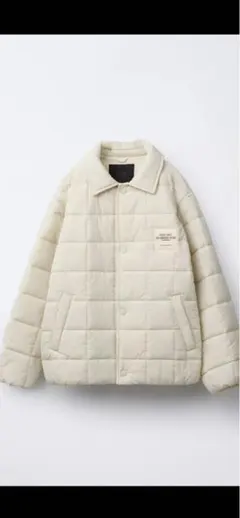 ZARA アイボリー ライトパファジャケット 13-14歳