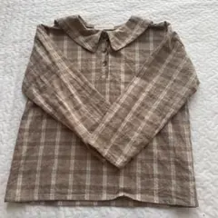 モッツァレラ様専用　MONBEBE モンベベ　120 チェック柄 長袖シャツ