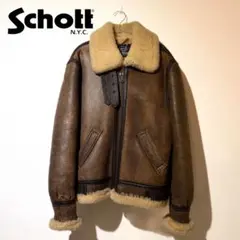 美品/希少サイズ✨【米国製】schott B-3 ムートン 44サイズ 茶色 2025年最新】schott ムートンの人気アイテム - メルカリ