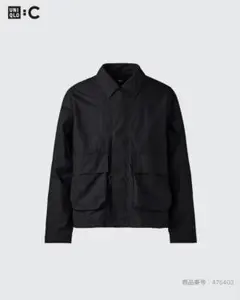ユニクロ C コットンショートブルゾン ブラック Mサイズ 黒 UNIQLO