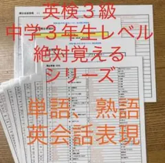 【英検】英検3級(中学3年生レベル英語)ラミネート加工【単語・熟語・英会話編】のサムネイル