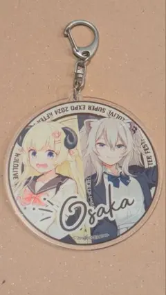 アズールレーン アンカレッジ 牛乳瓶キャップ風キーホルダー 大黒湯