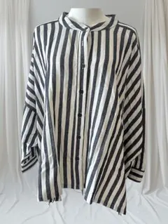 No53 ストライプシャツ 長袖シャツ オーバーサイズ