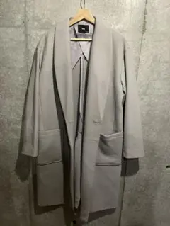 HARE ハレ　ショールカラー　グレー　ダブル　チェスター　コート