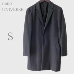 ナノユニバース　チェスターコート　チャコールグレー　Ｓ　シンプル
