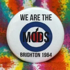 B39★MODS 缶バッジ★モッズ ベスパ UK 古着屋 US雑貨