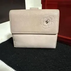 正規品・綺麗　CHANEL シャネル カメリア ココマーク 二つ折財布 ピンク