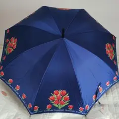 もちるん様専用Private Label チューリップ柄 長傘 ネイビーブルー