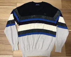 FRED PERRY Vネック ニットセーター M フレッドペリー