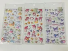 【3枚セット】ボンボンドロップシール　マイメロ　クロミ　シナモン　サンリオ