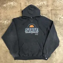 z*g様 古着 00s RUSSELLラッセル プリントスウェットパーカー XL