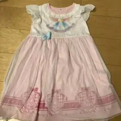 キッズ 半袖ワンピース 110cm ピンクのサムネイル