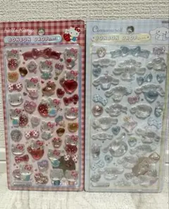 【正規品】サンリオ第二弾、ボンボンドロップシール、キティ、シナモロール大 ③